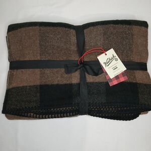 Woolrich x Target Plaid Wool Blend Throw Blanket Brown/Black 50x70" NWT Rustic